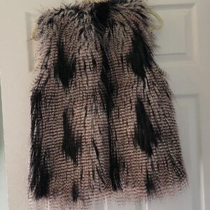 FP Movement by Free People Black and White Faux Fur Vest